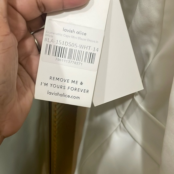 Lavish Alice White Asymmetrical One-Shoulder Cocktail Dress - Picture 14 of 16